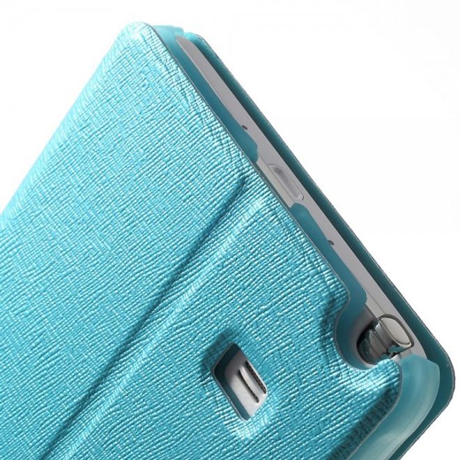 Samsung Galaxy Note 4 Elegantes Leder Case mit Kreditkartenschlitz - blau