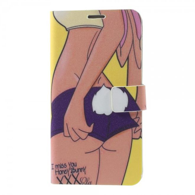 Samsung Galaxy Note 4 Leder Case mit Girl und Boy