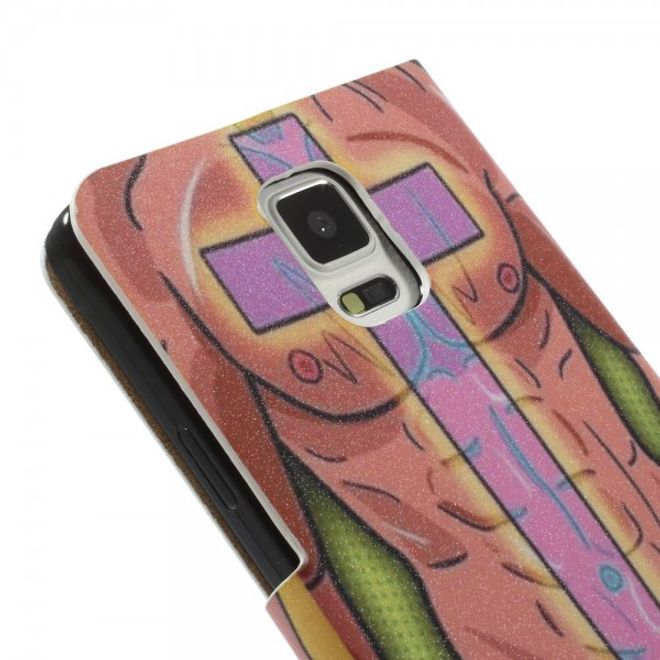 Samsung Galaxy Note 4 Leder Case mit Girl und Boy