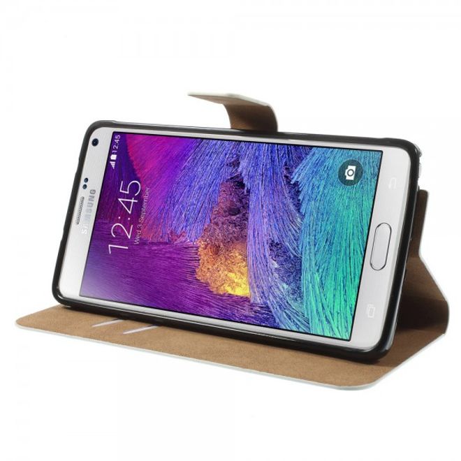 Samsung Galaxy Note 4 Leder Case mit süssem Girl mit offenem Mund