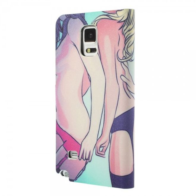 Samsung Galaxy Note 4 Leder Case mit nacktem Girl