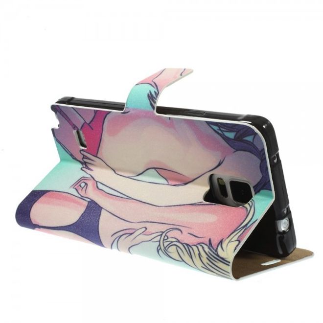 Samsung Galaxy Note 4 Leder Case mit nacktem Girl