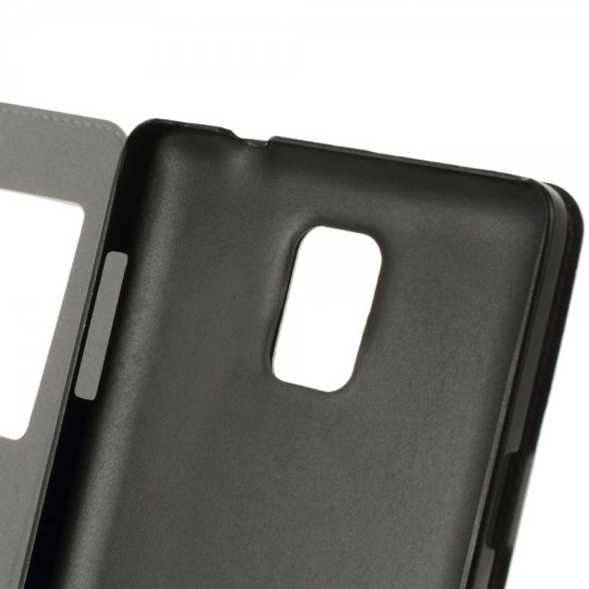 Samsung Galaxy Note 4 Leder Case mit kleiner Öffnung und USA Flagge retro-style