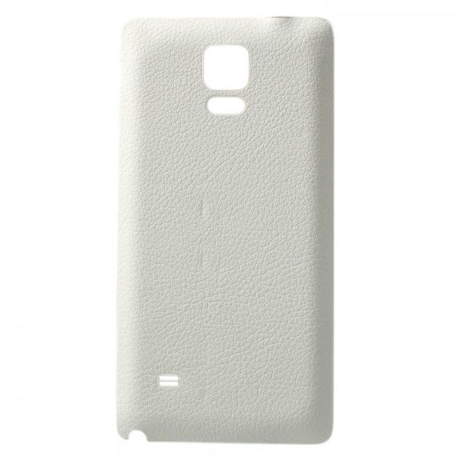 Samsung Galaxy Note 4 Lederartiges Backcover mit Litchimuster - weiss
