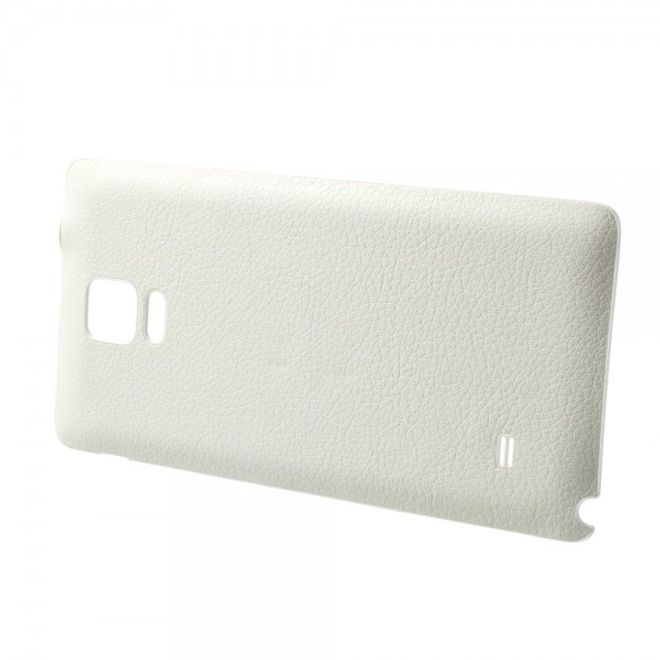 Samsung Galaxy Note 4 Lederartiges Backcover mit Litchimuster - weiss