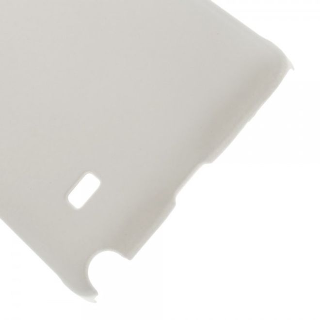 Samsung Galaxy Note 4 Gummiertes Hart Plastik Case - weiss