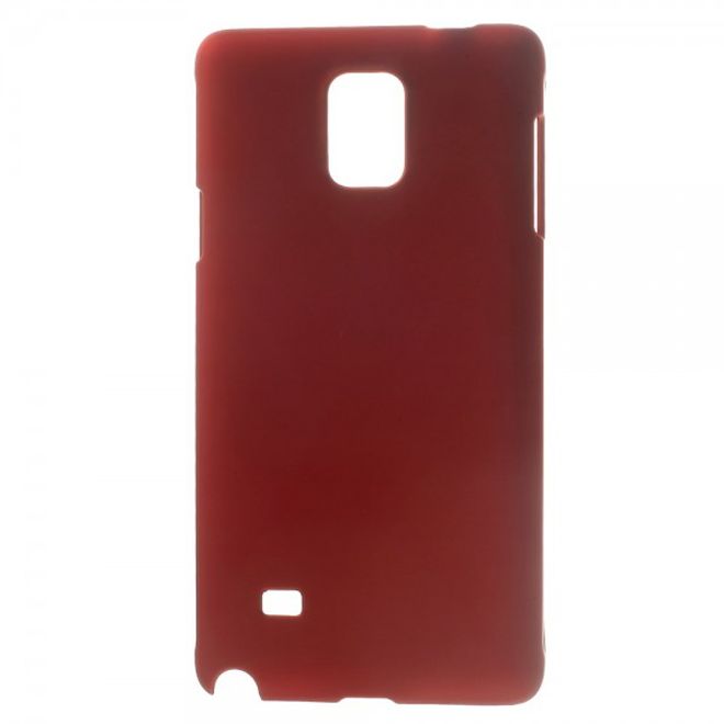 Samsung Galaxy Note 4 Gummiertes Hart Plastik Case - rot