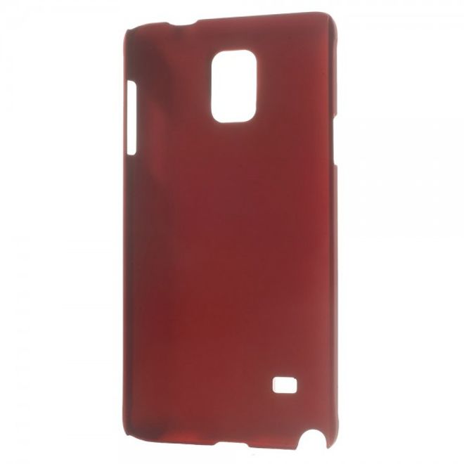 Samsung Galaxy Note 4 Gummiertes Hart Plastik Case - rot
