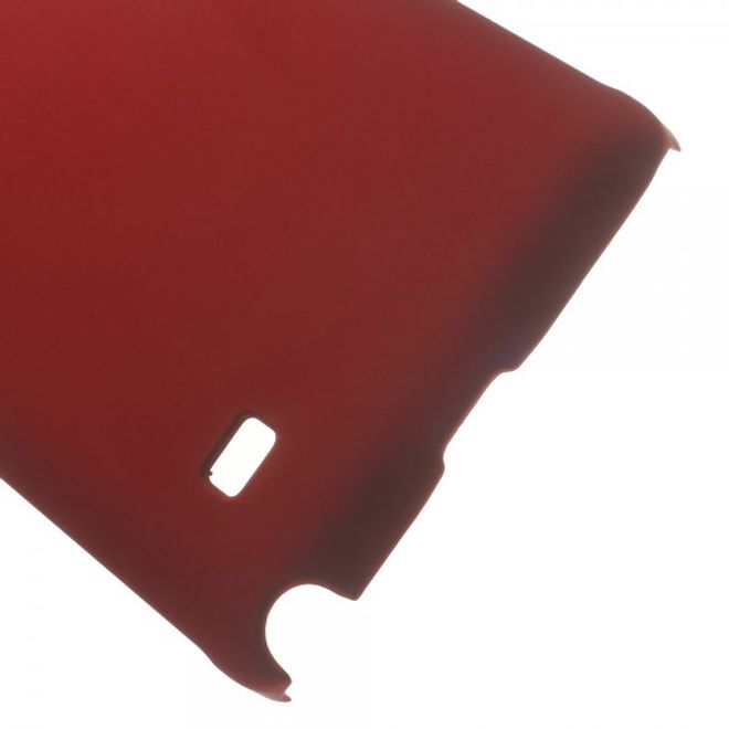 Samsung Galaxy Note 4 Gummiertes Hart Plastik Case - rot