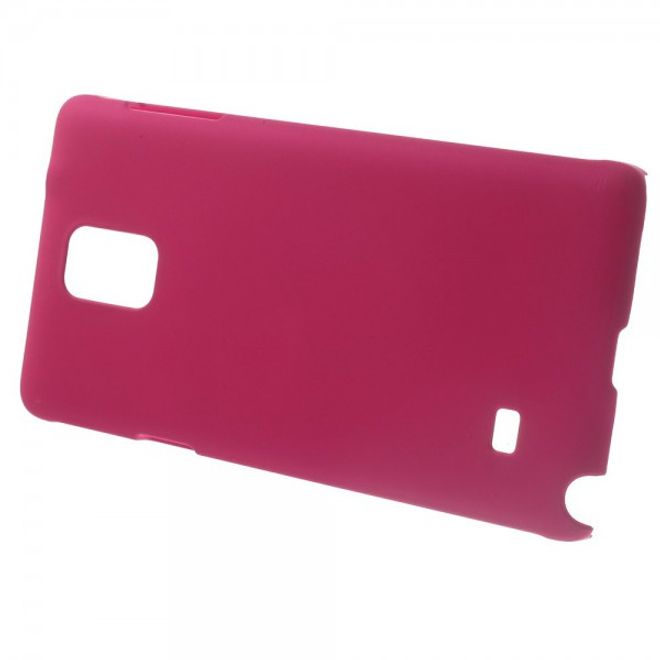 Samsung Galaxy Note 4 Gummiertes Hart Plastik Case - rosa
