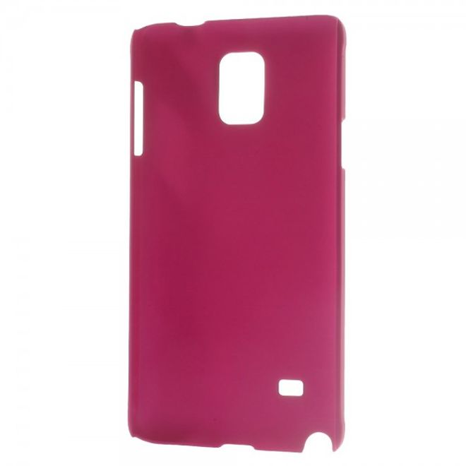 Samsung Galaxy Note 4 Gummiertes Hart Plastik Case - rosa