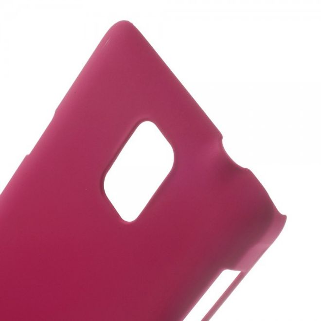 Samsung Galaxy Note 4 Gummiertes Hart Plastik Case - rosa