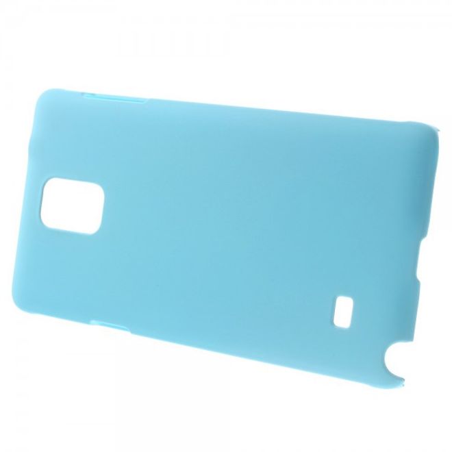 Samsung Galaxy Note 4 Gummiertes Hart Plastik Case - hellblau
