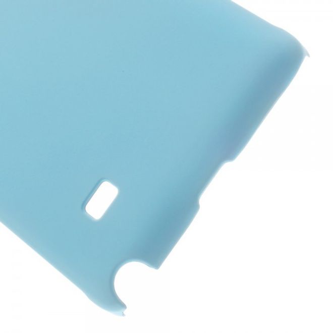 Samsung Galaxy Note 4 Gummiertes Hart Plastik Case - hellblau