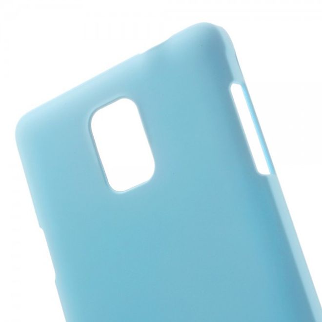 Samsung Galaxy Note 4 Gummiertes Hart Plastik Case - hellblau