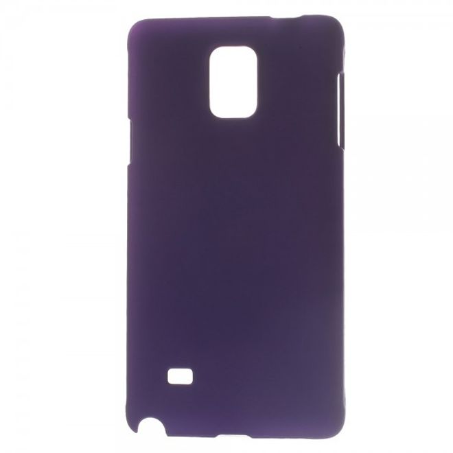 Samsung Galaxy Note 4 Gummiertes Hart Plastik Case - purpur