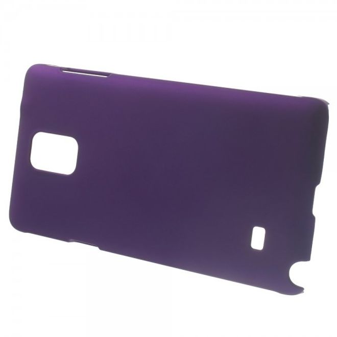 Samsung Galaxy Note 4 Gummiertes Hart Plastik Case - purpur