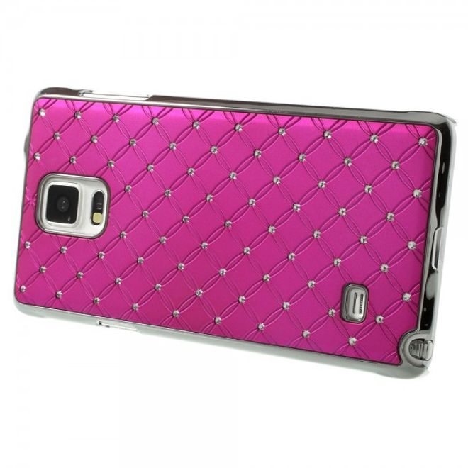 Samsung Galaxy Note 4 Schickes Plastik Case mit Sternenhimmelmuster - rosa