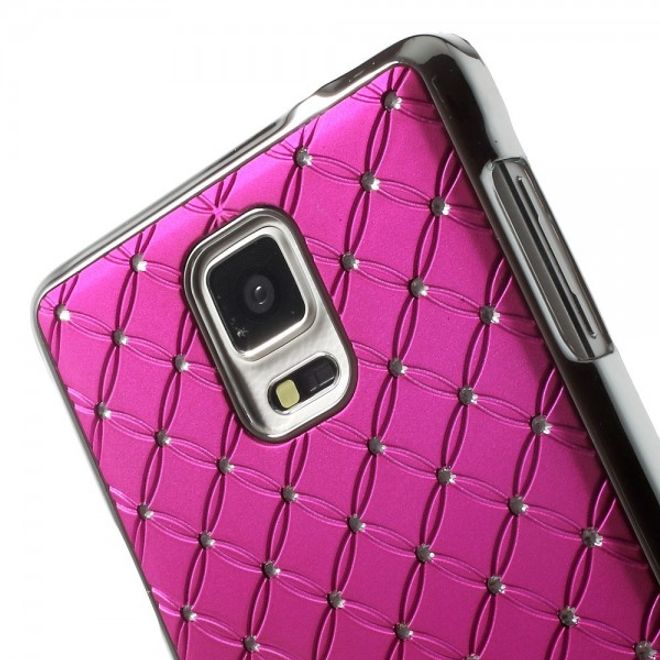 Samsung Galaxy Note 4 Schickes Plastik Case mit Sternenhimmelmuster - rosa