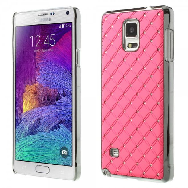 Samsung Galaxy Note 4 Schickes Plastik Case mit Sternenhimmelmuster - pink