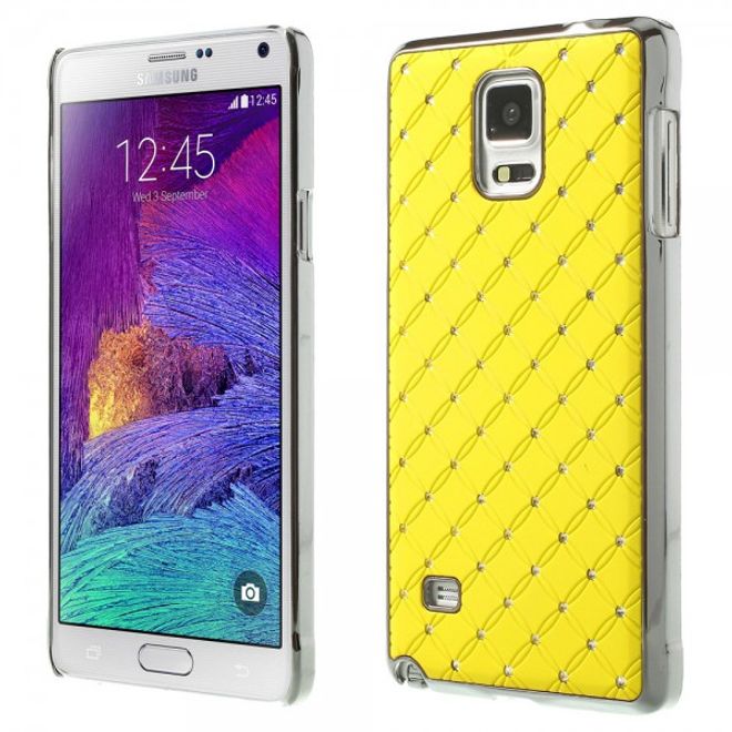 Samsung Galaxy Note 4 Schickes Plastik Case mit Sternenhimmelmuster - gelb
