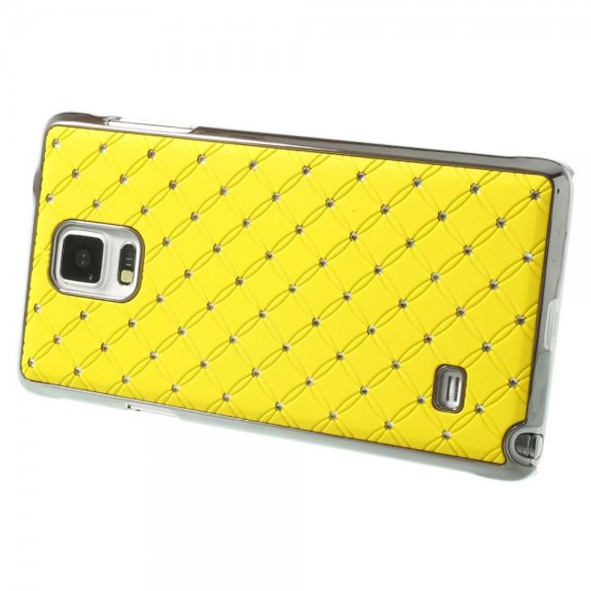 Samsung Galaxy Note 4 Schickes Plastik Case mit Sternenhimmelmuster - gelb