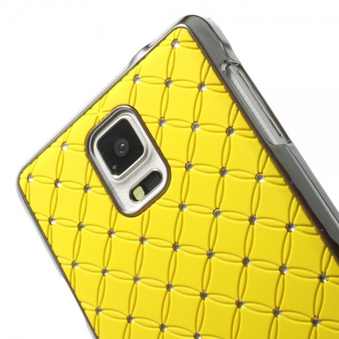Samsung Galaxy Note 4 Schickes Plastik Case mit Sternenhimmelmuster - gelb