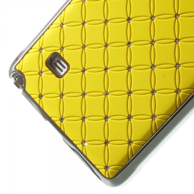 Samsung Galaxy Note 4 Schickes Plastik Case mit Sternenhimmelmuster - gelb