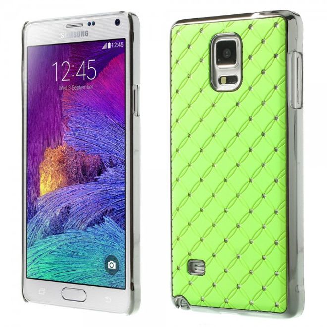 Samsung Galaxy Note 4 Schickes Plastik Case mit Sternenhimmelmuster - grün