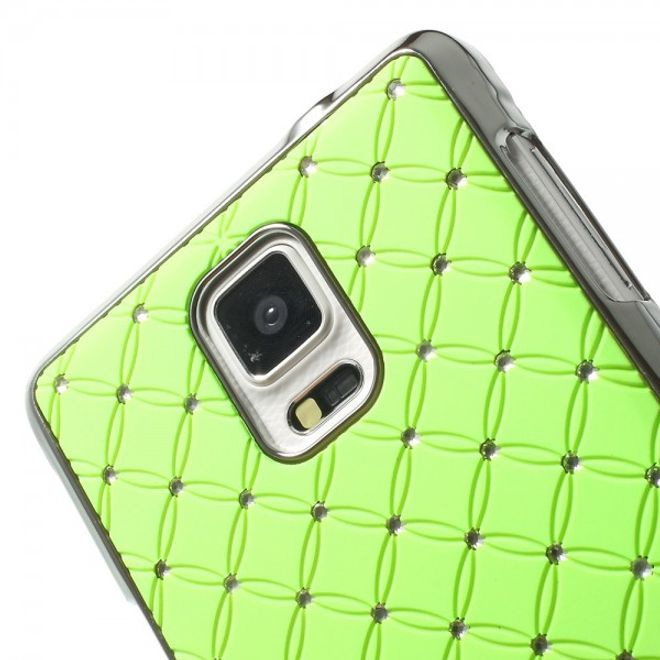 Samsung Galaxy Note 4 Schickes Plastik Case mit Sternenhimmelmuster - grün