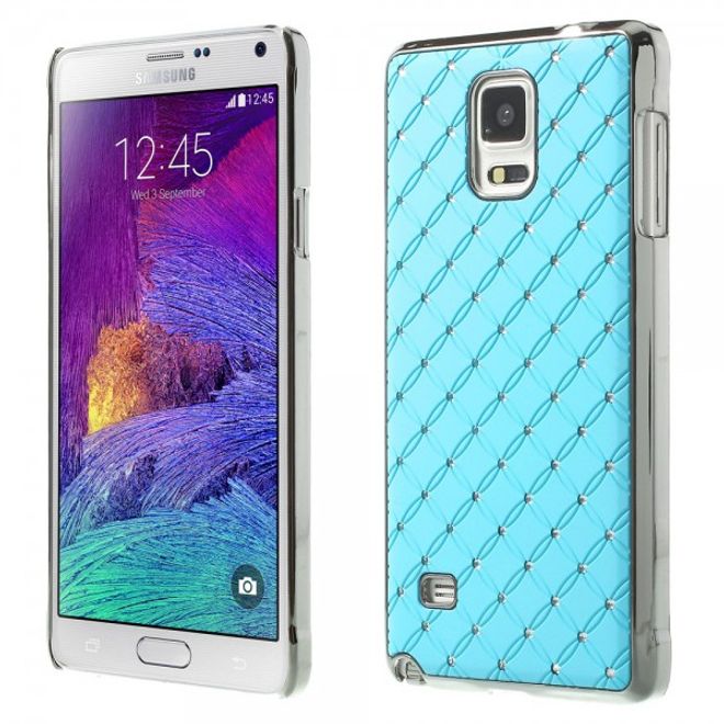 Samsung Galaxy Note 4 Schickes Plastik Case mit Sternenhimmelmuster - hellblau