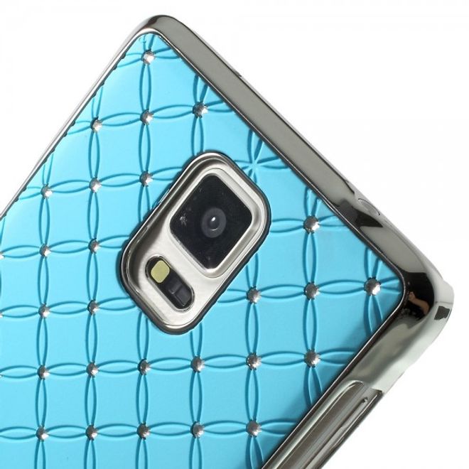 Samsung Galaxy Note 4 Schickes Plastik Case mit Sternenhimmelmuster - hellblau