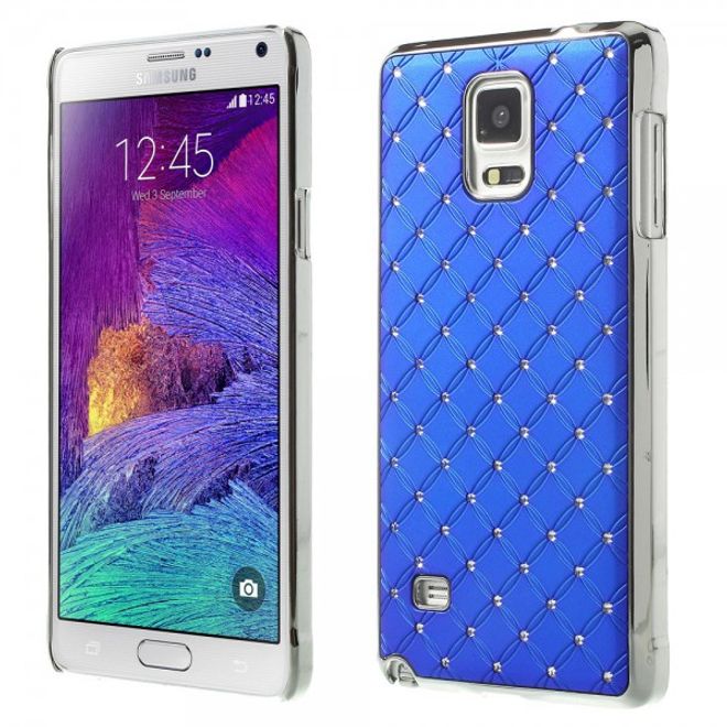 Samsung Galaxy Note 4 Schickes Plastik Case mit Sternenhimmelmuster - dunkelblau