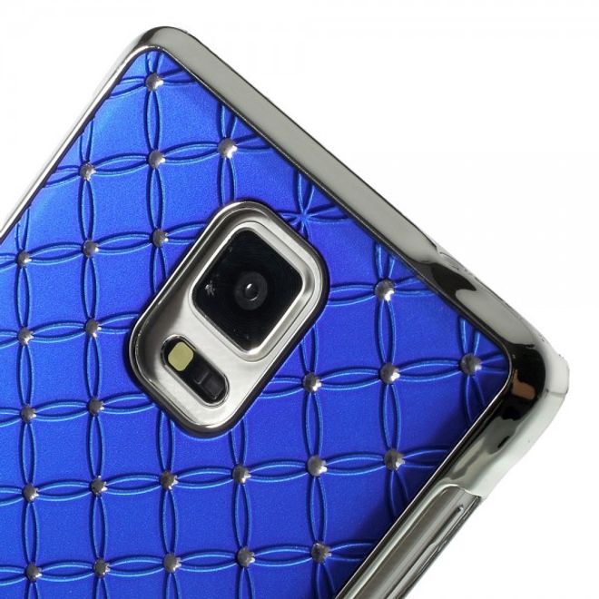 Samsung Galaxy Note 4 Schickes Plastik Case mit Sternenhimmelmuster - dunkelblau