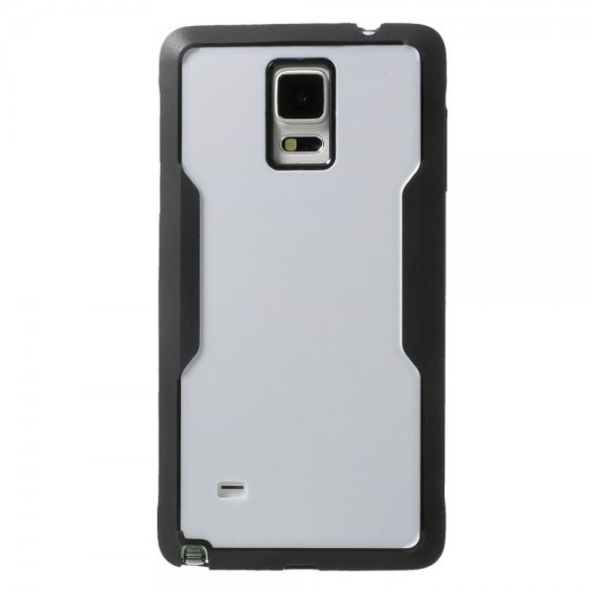 Samsung Galaxy Note 4 Hart- und elastisches Combo Plastik Case - weiss