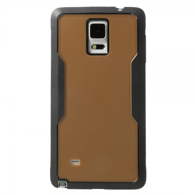 Samsung Galaxy Note 4 Hart- und elastisches Combo Plastik Case - braun