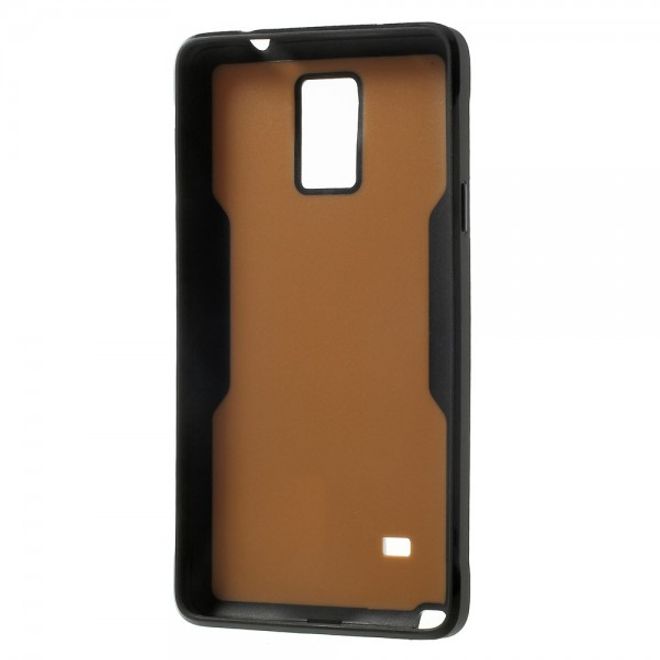 Samsung Galaxy Note 4 Hart- und elastisches Combo Plastik Case - braun