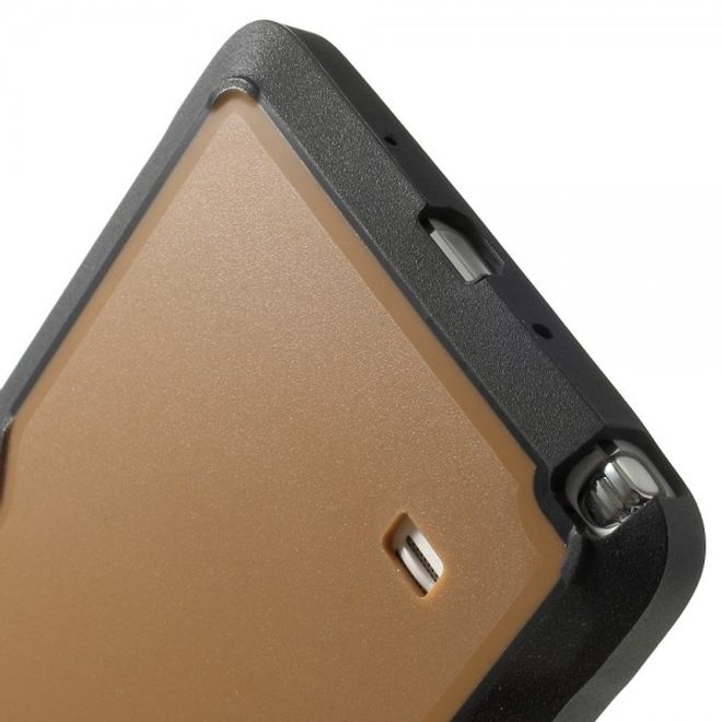 Samsung Galaxy Note 4 Hart- und elastisches Combo Plastik Case - braun