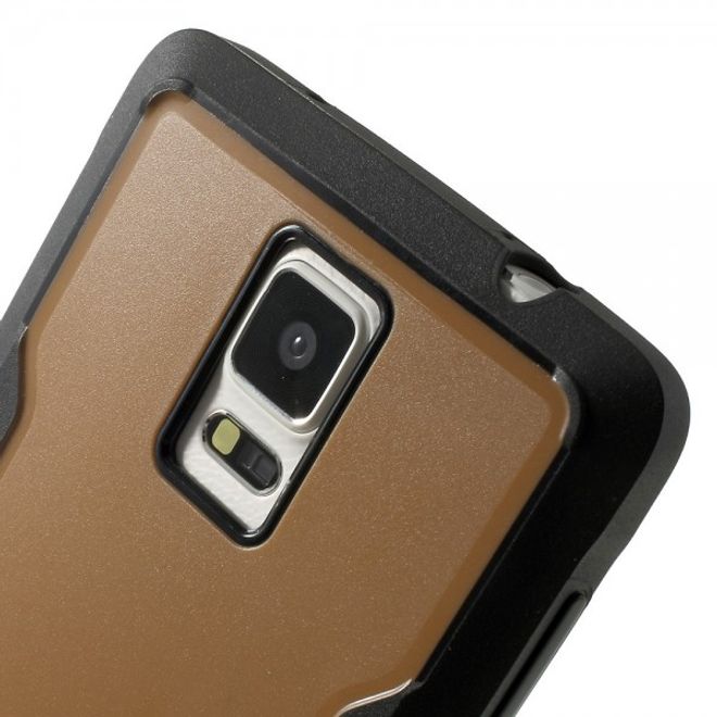Samsung Galaxy Note 4 Hart- und elastisches Combo Plastik Case - braun