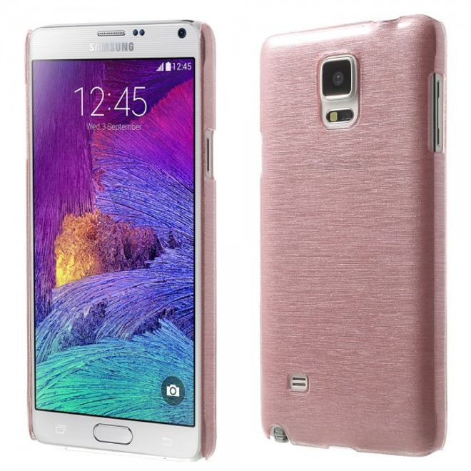 Samsung Galaxy Note 4 Hart Plastik Case mit Wischmuster - pink