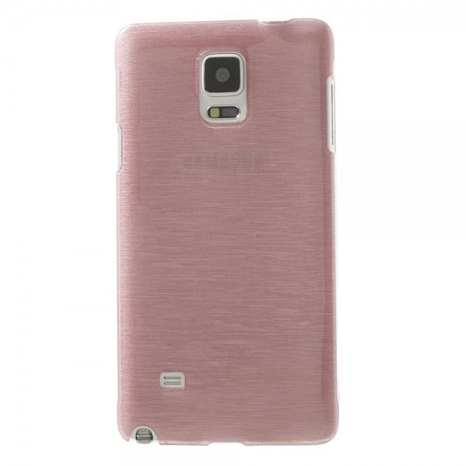 Samsung Galaxy Note 4 Hart Plastik Case mit Wischmuster - pink