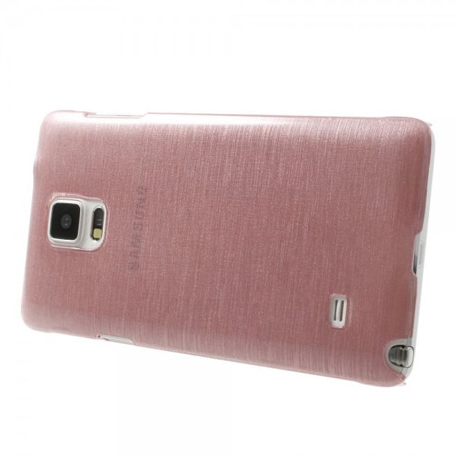 Samsung Galaxy Note 4 Hart Plastik Case mit Wischmuster - pink