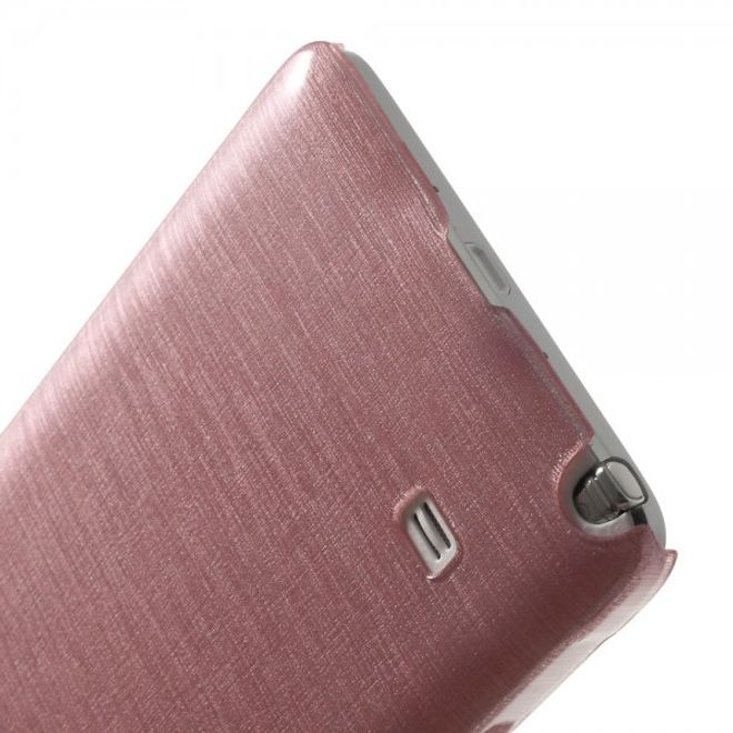 Samsung Galaxy Note 4 Hart Plastik Case mit Wischmuster - pink