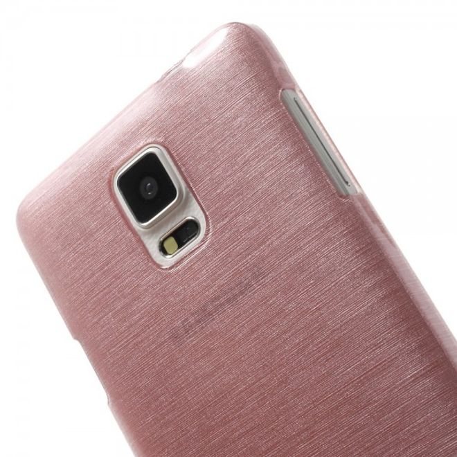 Samsung Galaxy Note 4 Hart Plastik Case mit Wischmuster - pink