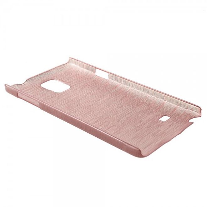 Samsung Galaxy Note 4 Hart Plastik Case mit Wischmuster - pink
