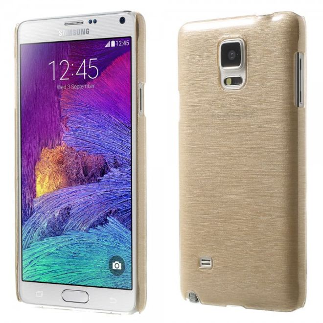 Samsung Galaxy Note 4 Hart Plastik Case mit Wischmuster - champagnerfarben