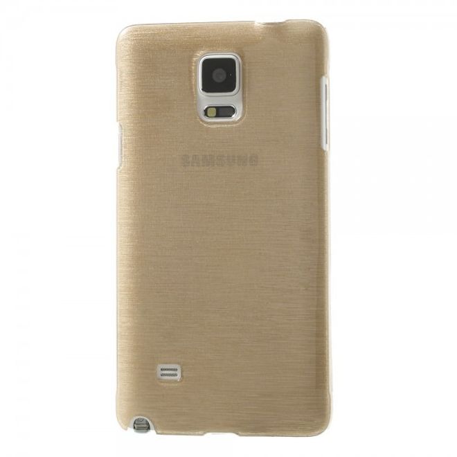 Samsung Galaxy Note 4 Hart Plastik Case mit Wischmuster - champagnerfarben