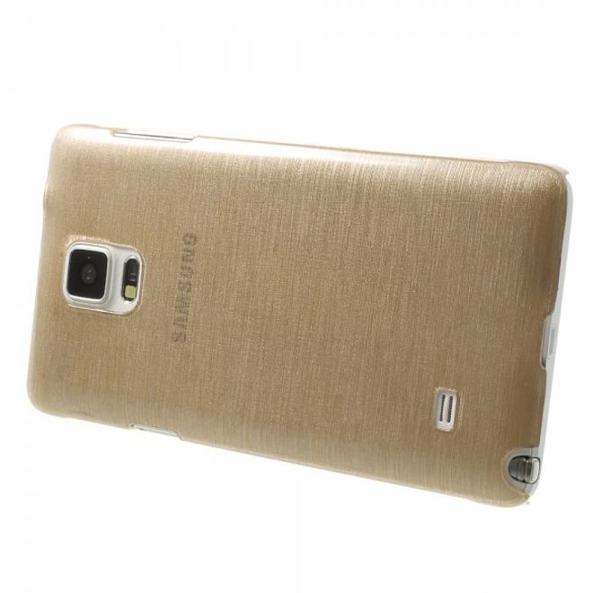 Samsung Galaxy Note 4 Hart Plastik Case mit Wischmuster - champagnerfarben