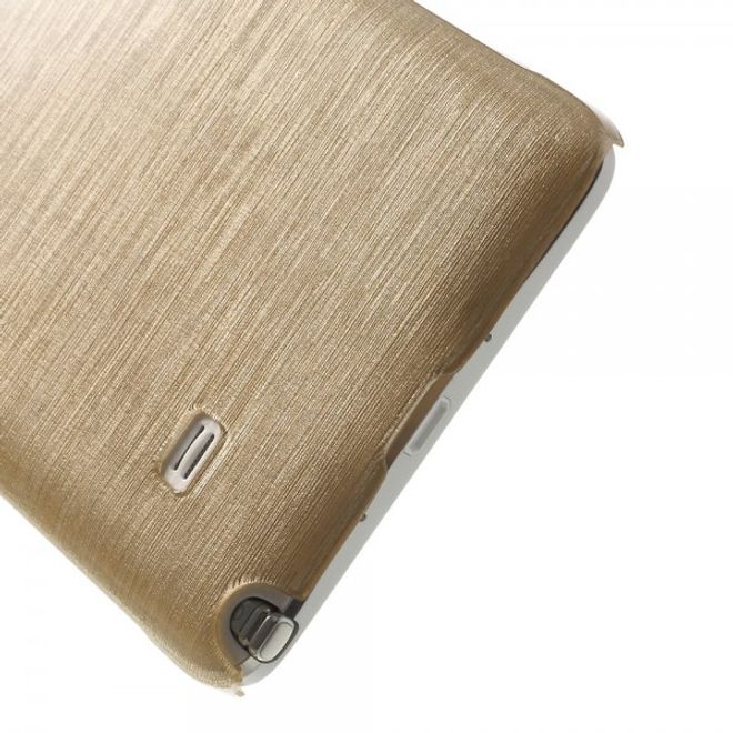 Samsung Galaxy Note 4 Hart Plastik Case mit Wischmuster - champagnerfarben