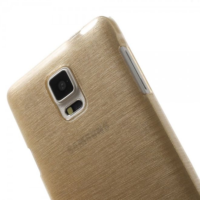 Samsung Galaxy Note 4 Hart Plastik Case mit Wischmuster - champagnerfarben